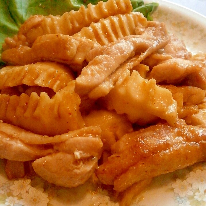 角麩がウマイ かくふと鶏肉の炒め 焼肉のタレ レシピ 作り方 By はちわれ413 楽天レシピ